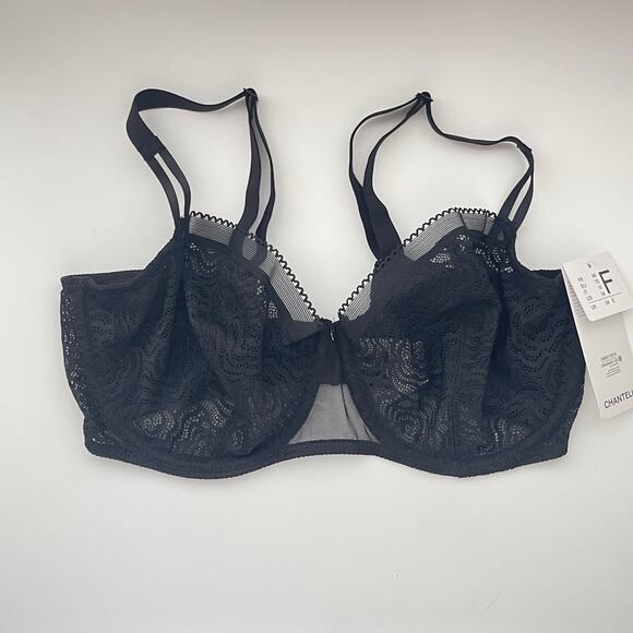 NWT Chantelle C Jolie Lace Demi Underwire Bra Black 34F - Picture 6 of 11
